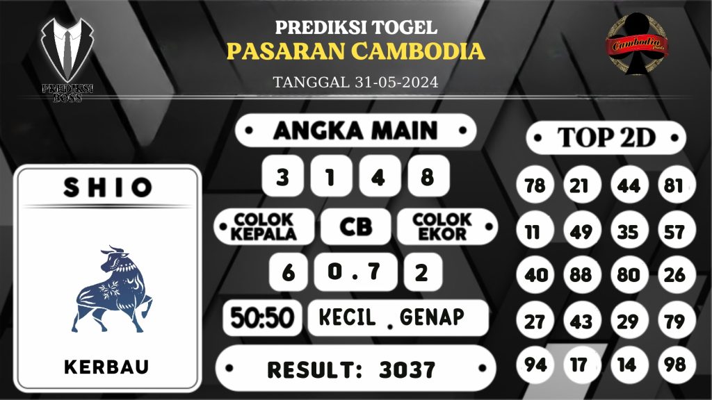 https://prediksibosstm.com/prediksi-boss-togel-cambodia-jumat-31-mei-2024/