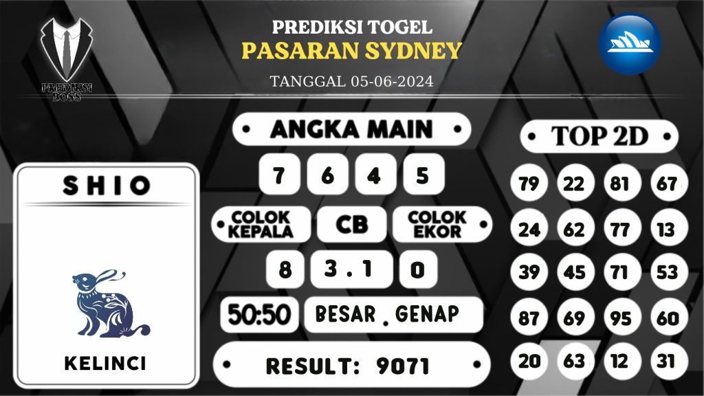 https://prediksibosstm.com/prediksi-boss-togel-sidney-rabu-05-juni-2024/