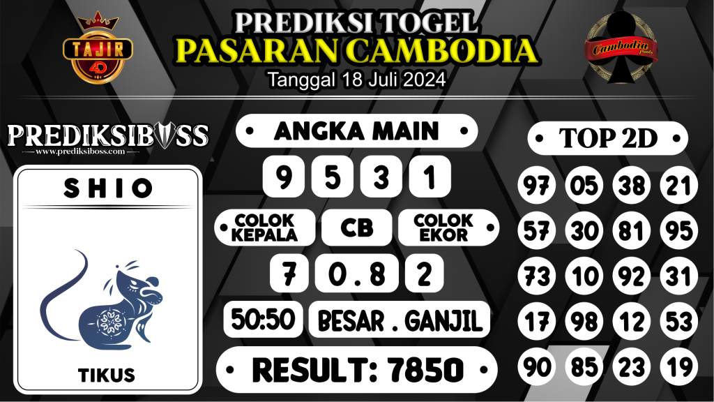 https://prediksibosstm.com/prediksi-boss-togel-cambodia-kamis-18-juli-2024/