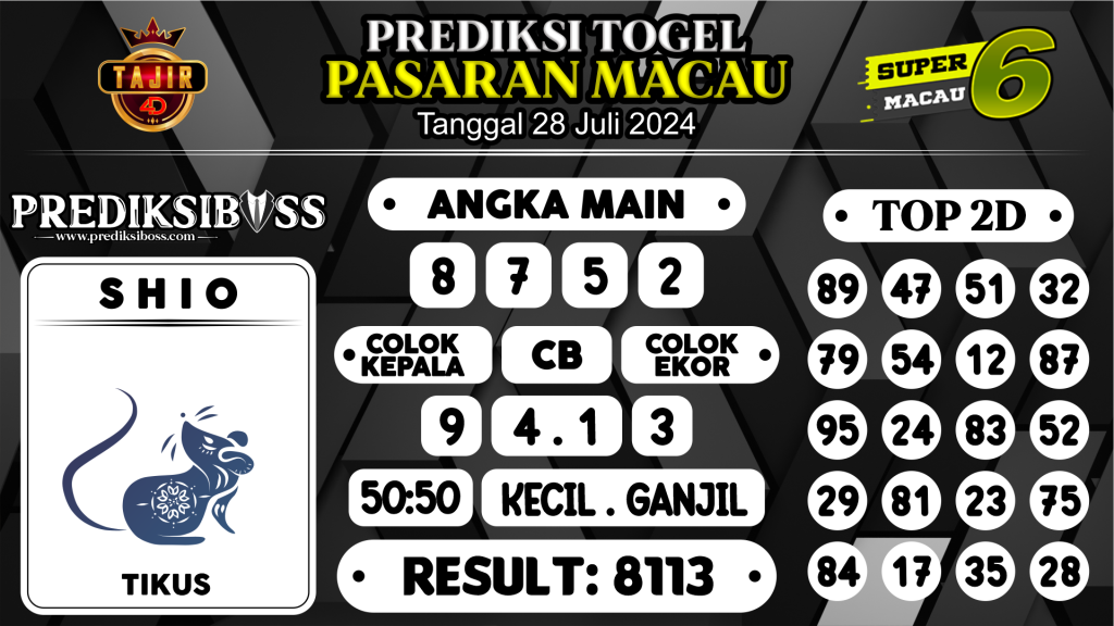 https://prediksibosstm.com/prediksi-boss-togel-macau-minggu-28-juli-2024/