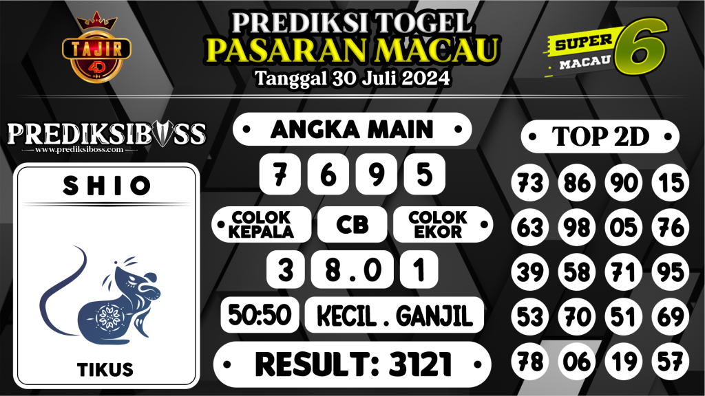 https://prediksibosstm.com/prediksi-boss-togel-macau-selasa-30-juli-2024/