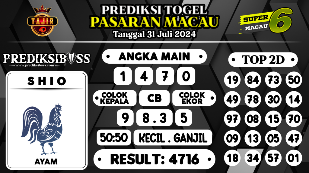 https://prediksibosstm.com/prediksi-boss-togel-macau-rabu-31-juli-2024/