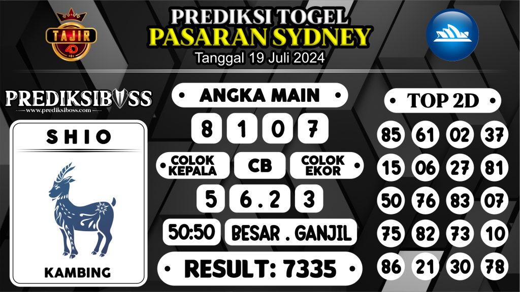 https://prediksibosstm.com/prediksi-boss-togel-sidney-jumat-19-juli-2024/