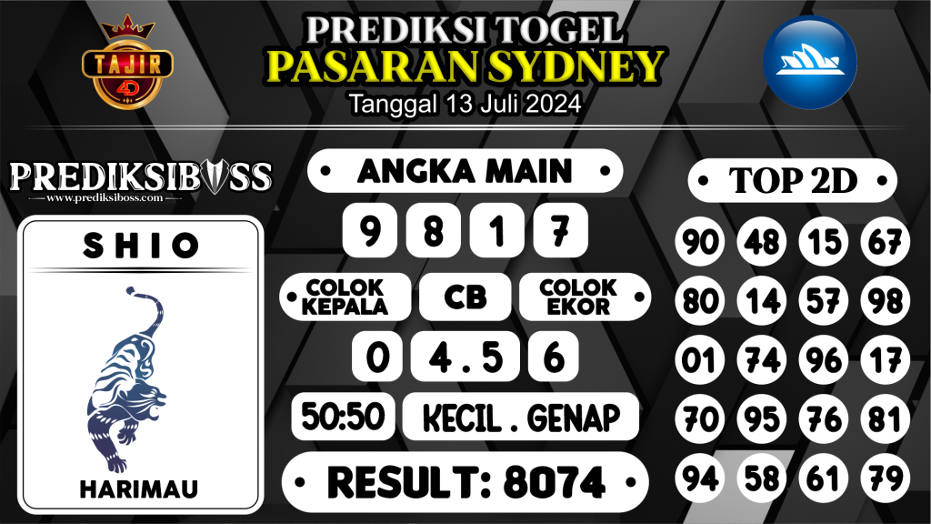 https://prediksibosstm.com/prediksi-boss-togel-sidney-sabtu-13-juli-2024/