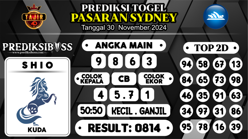 https://prediksibosstm.com/prediksi-boss-togel-sidney-sabtu-30-november-2024/